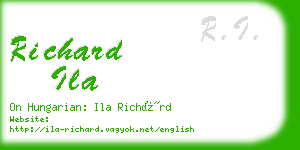 richard ila business card